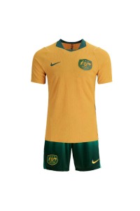 Australia Jalkapallovaatteet Lasten Kotipeliasu MM-kisat 2026 Lyhythihainen (+ Lyhyet housut)